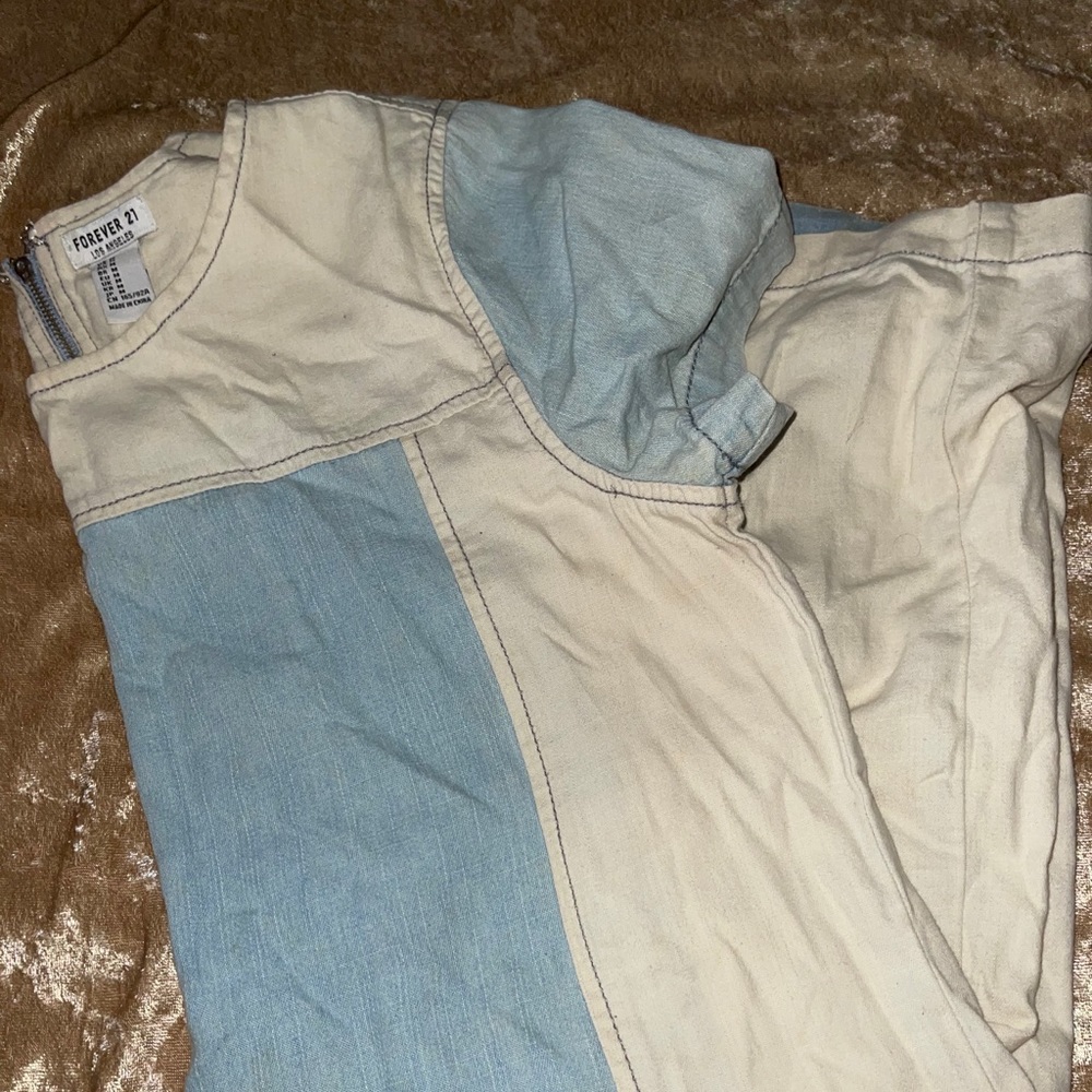 Forever 21 Jean dress with white lining